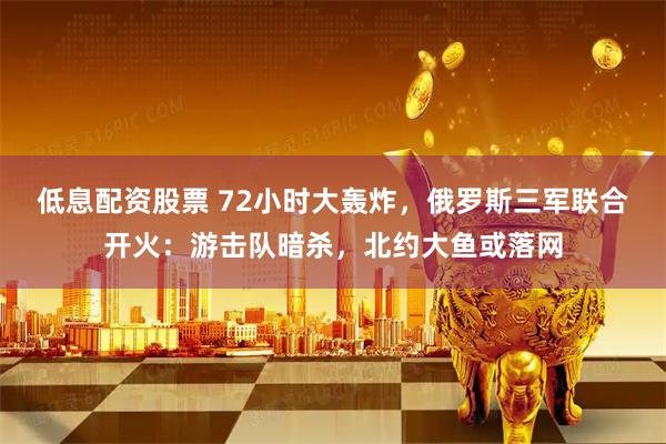 低息配资股票 72小时大轰炸，俄罗斯三军联合开火：游击队暗杀，北约大鱼或落网